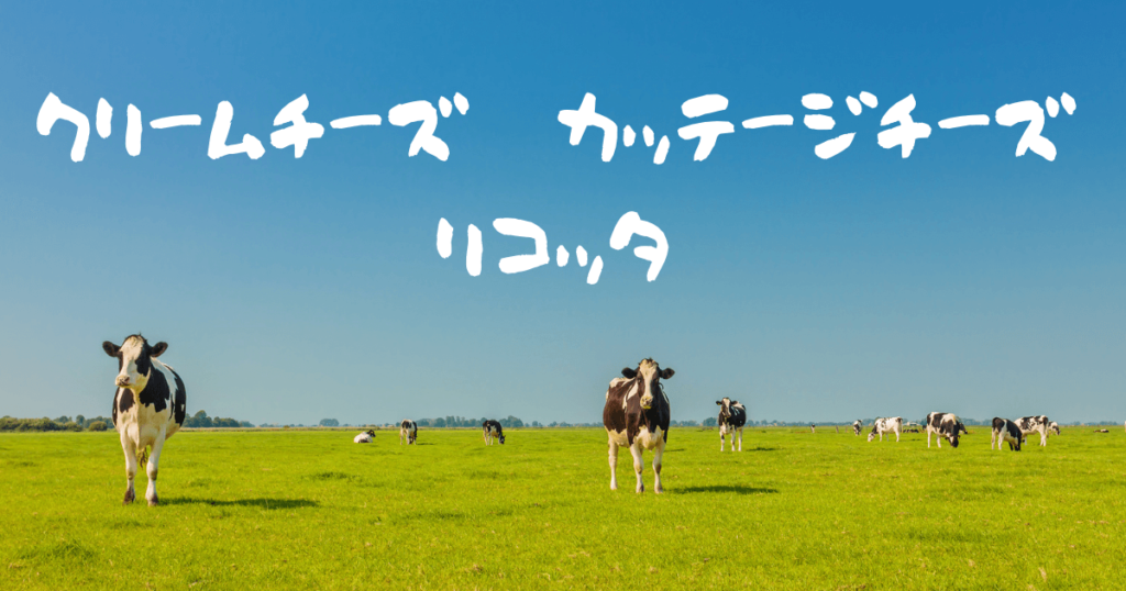 クリームチーズとカッテージチーズとリコッタその違いのアイキャッチ画像
